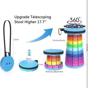 Portable Telescoping Collapsible Stool Retractable Folding Stool for Adult